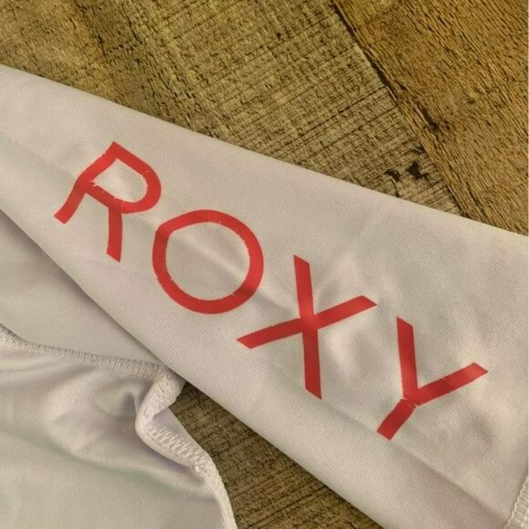 Roxy girls size xxl white and pink swim short sleeve rashguard - Picture 7 of 10